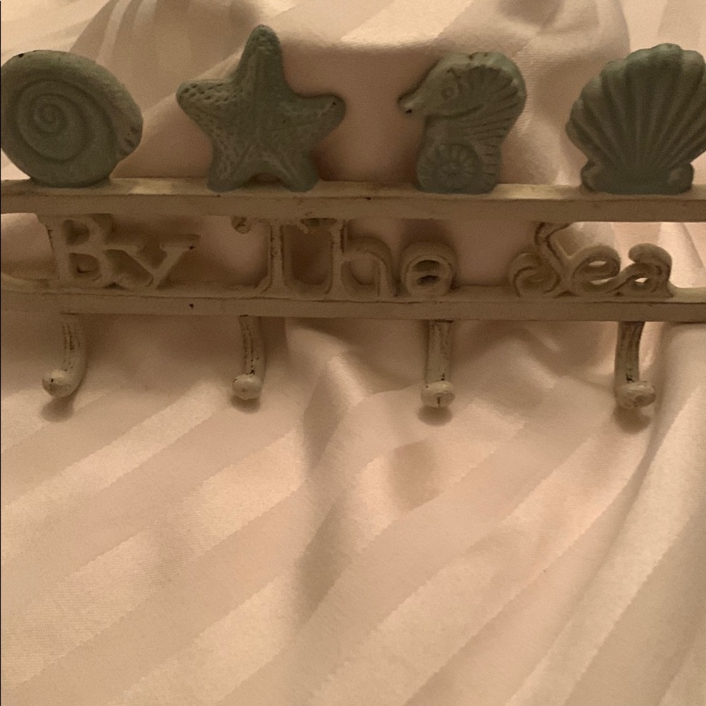 Cream and Teal Green “By The Sea” 🌊 Wall Hooks Decor